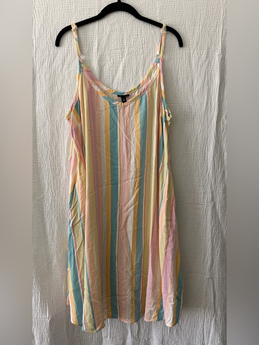 torrid Pastel Striped Mini Dress in Yellow, Pink & Blue